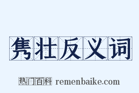 隽壮反义词是什么意思的图片